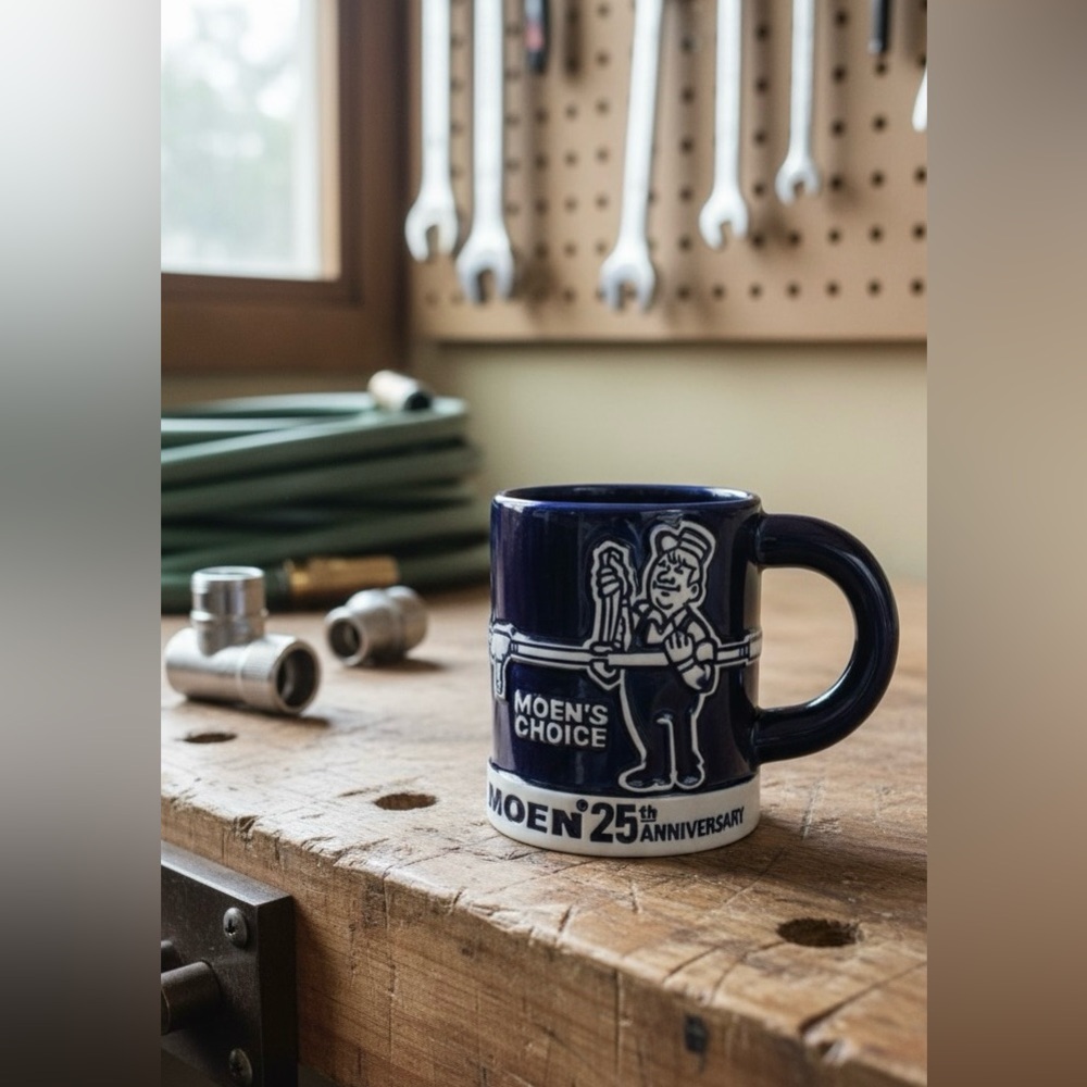 Moen 25th Anniversary Mug Plumber’s Choice Collectible Limited Rare Coffee